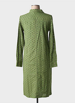 Rochie midi mâneci lungi mâneci lungi verde ICHI femeie