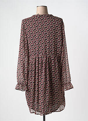 Rochie midi imprimeu fantezie mâneci lungi negru LPB femeie