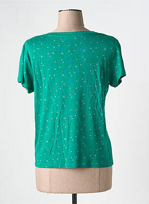 Tricou imprimeu fantezie mâneci scurte verde ARTLOVE femeie