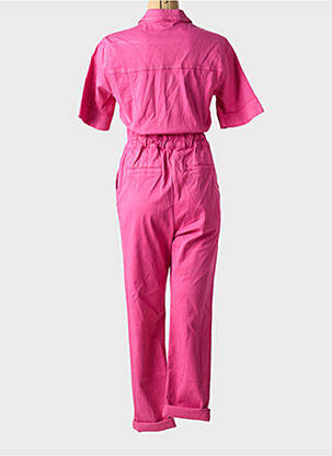 Salopetă-pantalon guler de bluză mâneci scurte roz B.YOUNG femeie