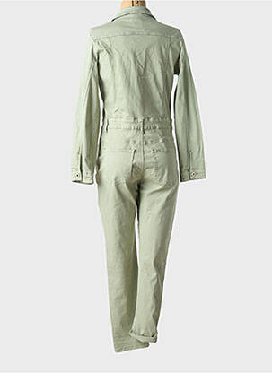 Salopetă-pantalon închidere cu nasturi pe față mâneci lungi verde ONADO femeie