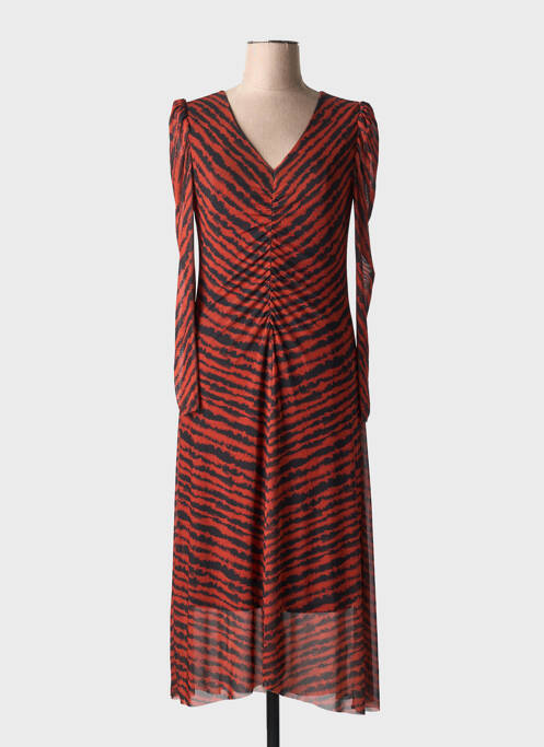 Rochie midi portocaliu ICHI femeie