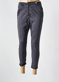 Pantalon slim talie elastică talie înaltă gri MELLY & CO femeie