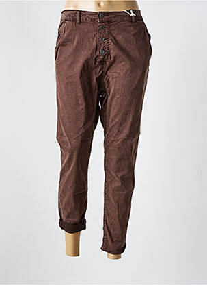Pantalon slim talie înaltă talie înaltă maro MELLY & CO femeie