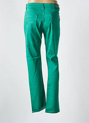 Pantalon slim țesătură poplin mărime normală verde H&L femeie