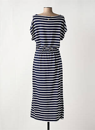 Rochie midi mâneci scurte mâneci scurte albastru ROYAL MER femeie