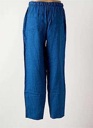 Pantalon drept țesătură crep talie înaltă albastru MAT DE MISAINE femeie