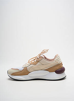 Adidași vârf rotund toc de 4 la 6 cm bej PUMA femeie