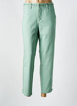 Pantalon chino țesătură poplin mărime normală verde FREEMAN T.PORTER femeie