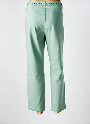 Pantalon chino țesătură poplin mărime normală verde FREEMAN T.PORTER femeie