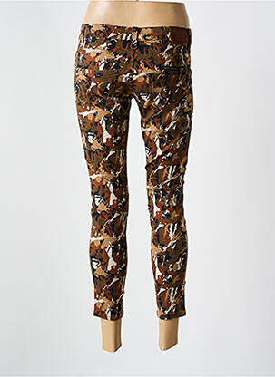 Blugi skinny elasticitate talie joasă maro FREEMAN T.PORTER femeie