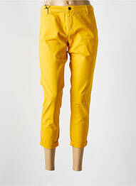 Pantalon 7/8 talie cu cleme mărime normală galben TEDDY SMITH femeie