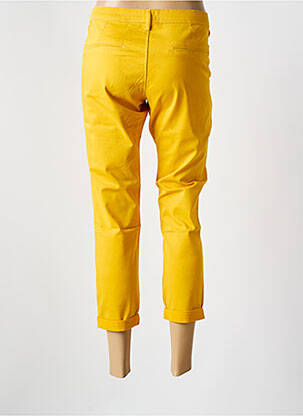 Pantalon 7/8 talie cu cleme mărime normală galben TEDDY SMITH femeie