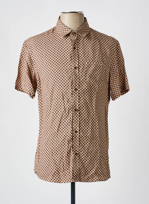 Cămașă cu mâneci scurte maro TEDDY SMITH bărbat