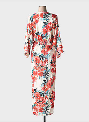 Rochie lungă imprimeu floral mâneci 3/4 roșu LEE COOPER femeie