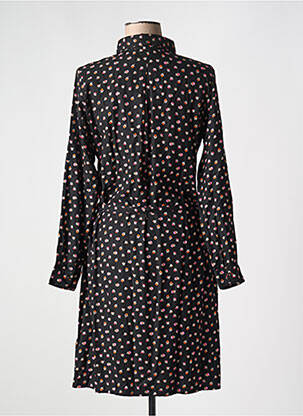 Rochie midi imprimeu fantezie mâneci lungi negru DIPLODOCUS femeie