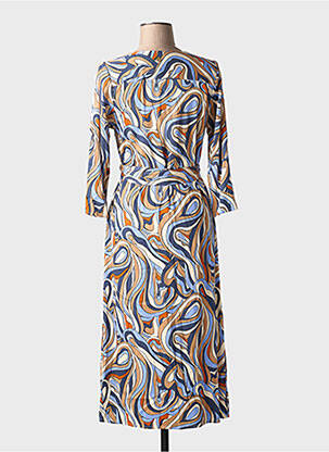 Rochie midi mâneci 3/4 mâneci 3/4 albastru LOLA ESPELETA femeie