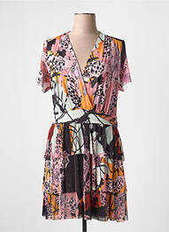 Rochie scurtă mâneci scurte mâneci scurte roz DESIGUAL femeie