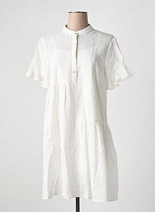Rochie midi mâneci scurte mâneci scurte alb MOLLY BRACKEN femeie