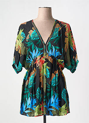 Rochie de plajă croială cambrată negru DESIGUAL femeie