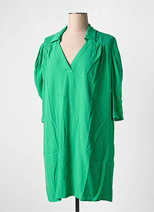 Rochie scurtă mâneci 3/4 mâneci 3/4 verde ORFEO femeie