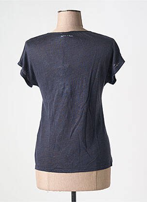 Tricou guler în v mâneci scurte albastru FREEMAN T.PORTER femeie