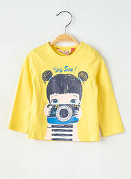 Tricou elasticitate mâneci lungi galben BOBOLI fille