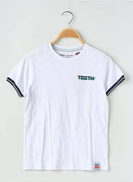 Tricou croială dreaptă mâneci scurte alb TEDDY SMITH băiat