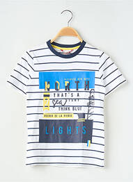 Tricou croială dreaptă mâneci scurte alb BOBOLI garcon