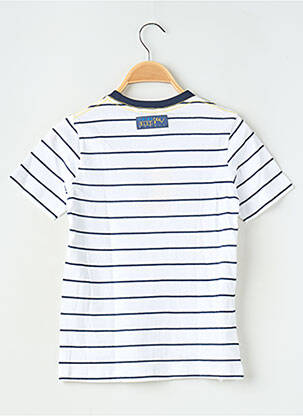 Tricou croială dreaptă mâneci scurte alb BOBOLI băiat