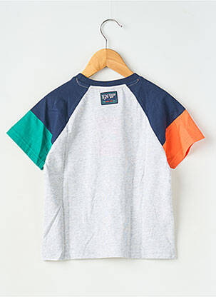 Tricou croială dreaptă mâneci scurte gri BOBOLI băiat