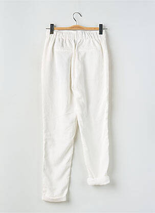 Pantalon drept talie elastică alb TEDDY SMITH femeie
