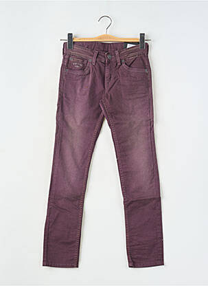 Pantalon slim închidere cu fermoar sub clapetă cu nasturi violet PEPE JEANS fată