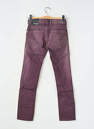 Pantalon slim închidere cu fermoar sub clapetă cu nasturi violet PEPE JEANS fată