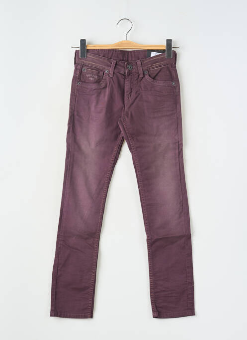 Pantalon slim violet PEPE JEANS fată