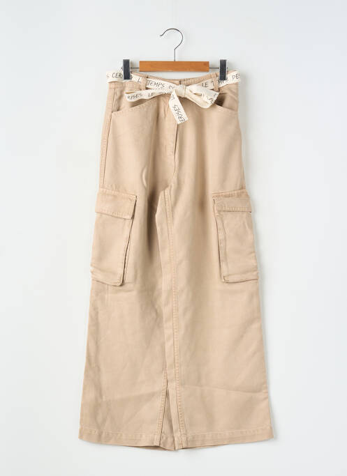 Pantalon cargo bej LE TEMPS DES CERISES fată