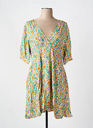 Rochie midi imprimeu floral mâneci scurte verde THE KORNER femme