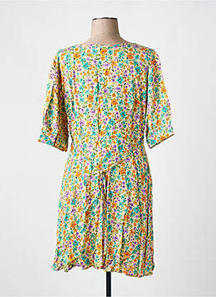 Rochie midi imprimeu floral mâneci scurte verde THE KORNER femeie