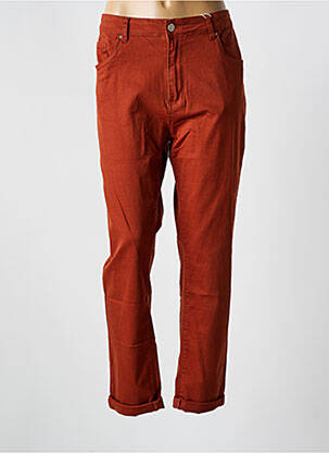 Pantalon slim buzunare maro NINA CARTER femeie