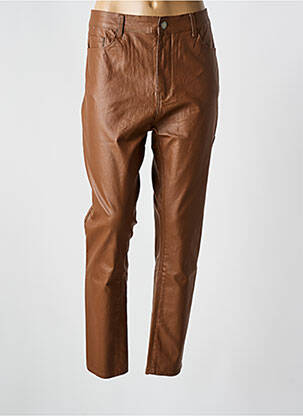 Pantalon slim buzunare maro NINA CARTER femeie