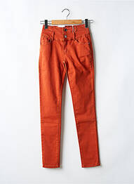 Pantalon slim buzunare portocaliu C'EST BEAU LA VIE femme