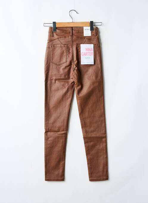 Pantalon slim maro NINA CARTER femeie