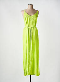 Rochie lungă croială cambrată bretele subțiri verde CREAM femeie