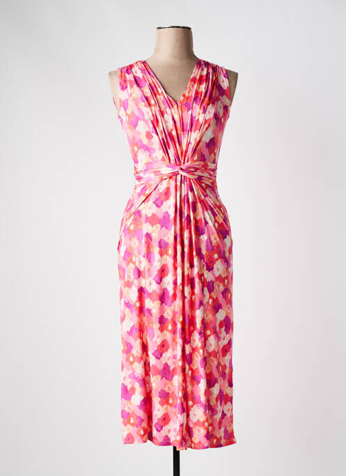 Rochie midi roz JULIE GUERLANDE femeie