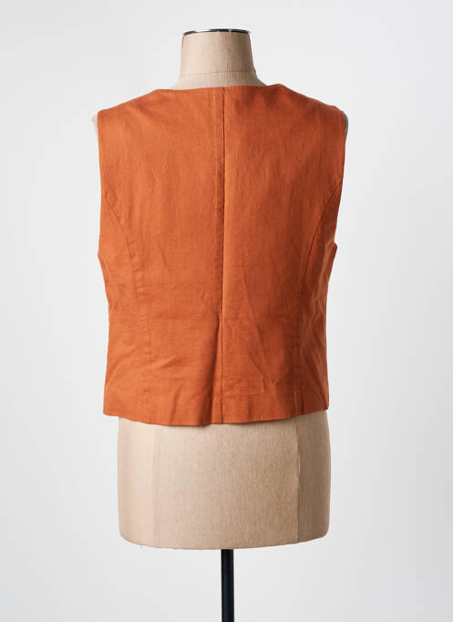 Vestă fără mâneci maro C'EST BEAU LA VIE femeie