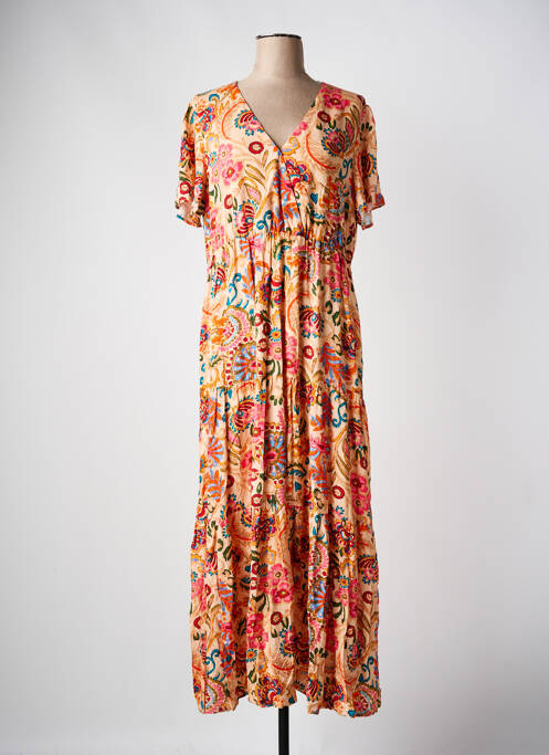 Rochie lungă portocaliu C'EST BEAU LA VIE femeie