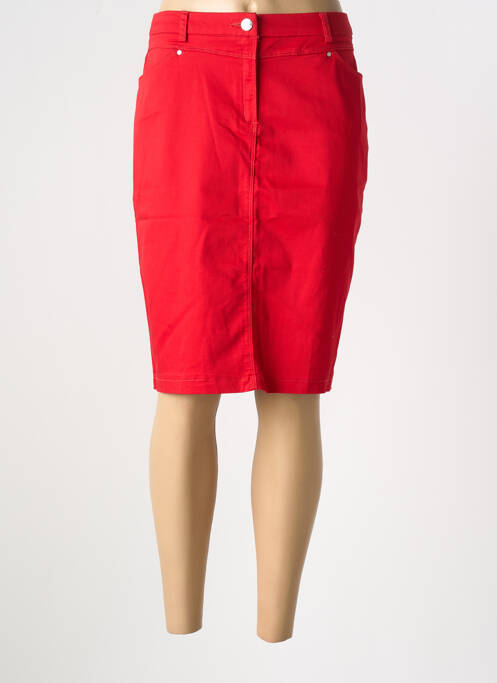 Fustă midi roșu CHRISTINE LAURE femeie