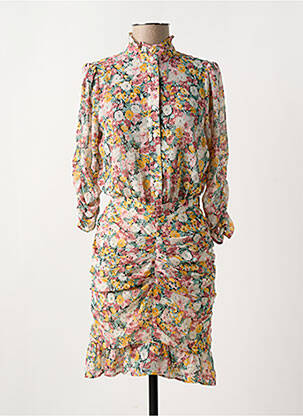 Rochie midi imprimeu floral mâneci lungi roz CHATTAWAK femeie