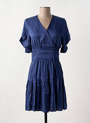 Rochie scurtă mâneci scurte mâneci scurte albastru CHATTAWAK femeie
