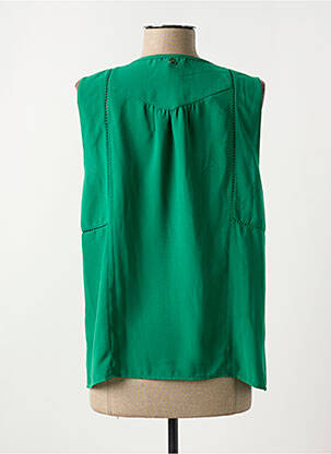 Top țesătură crep fără mâneci verde CHATTAWAK femeie